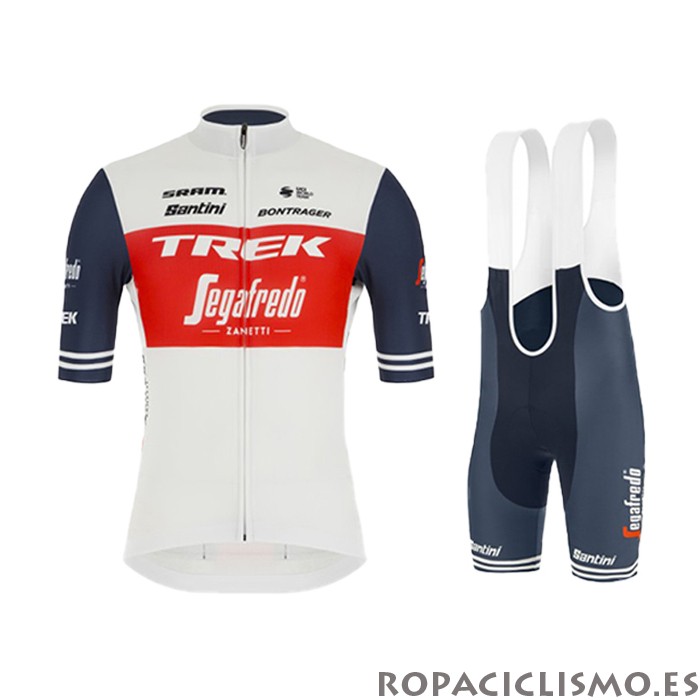 2021 Maillot Trek Segafredo Tirantes Mangas Cortas Blanco Profundo